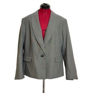 NWT Le Suit Pantsuit Women Size 18 Charcoal Grey 2-Piece Set Blazer & Pants